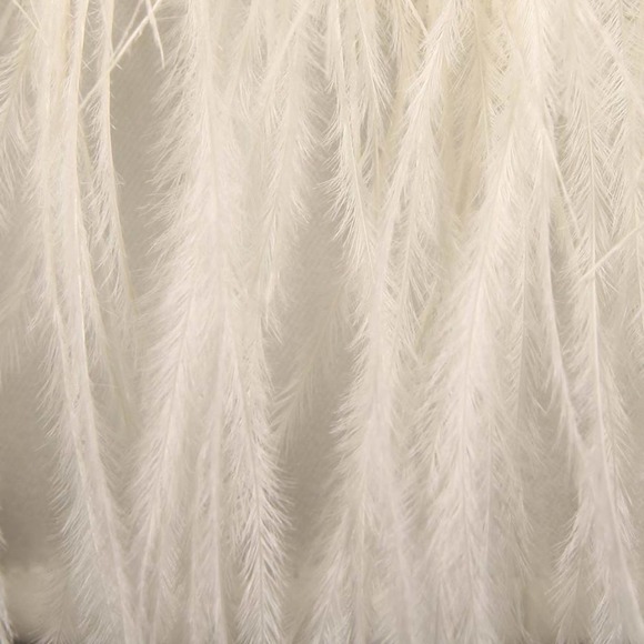 NHA KHANH Jaslene Aline Ivory Sleeveless Scoop Neckline Satin Mini Wedding Dress - Picture 7 of 8